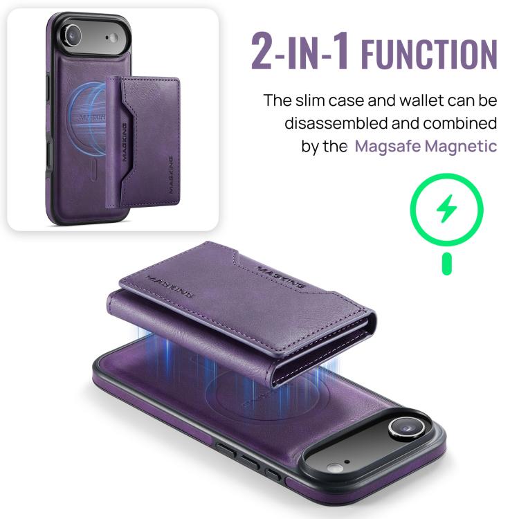 For iPhone Air MAGKING K2 Series MagSafe RFID Card Bag Detachable Phone Case