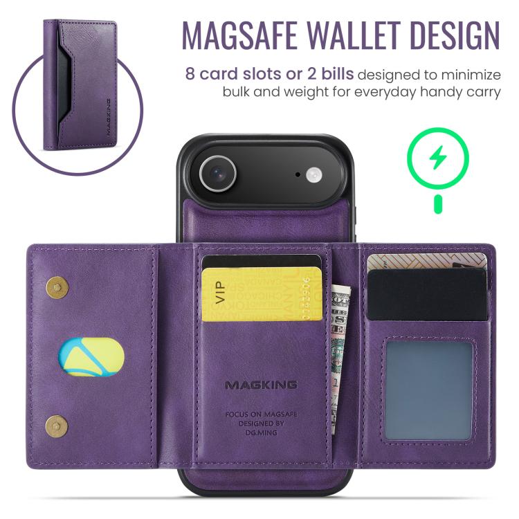 For iPhone Air MAGKING K2 Series MagSafe RFID Card Bag Detachable Phone Case