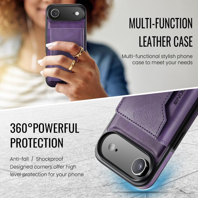 For iPhone Air MAGKING K2 Series MagSafe RFID Card Bag Detachable Phone Case
