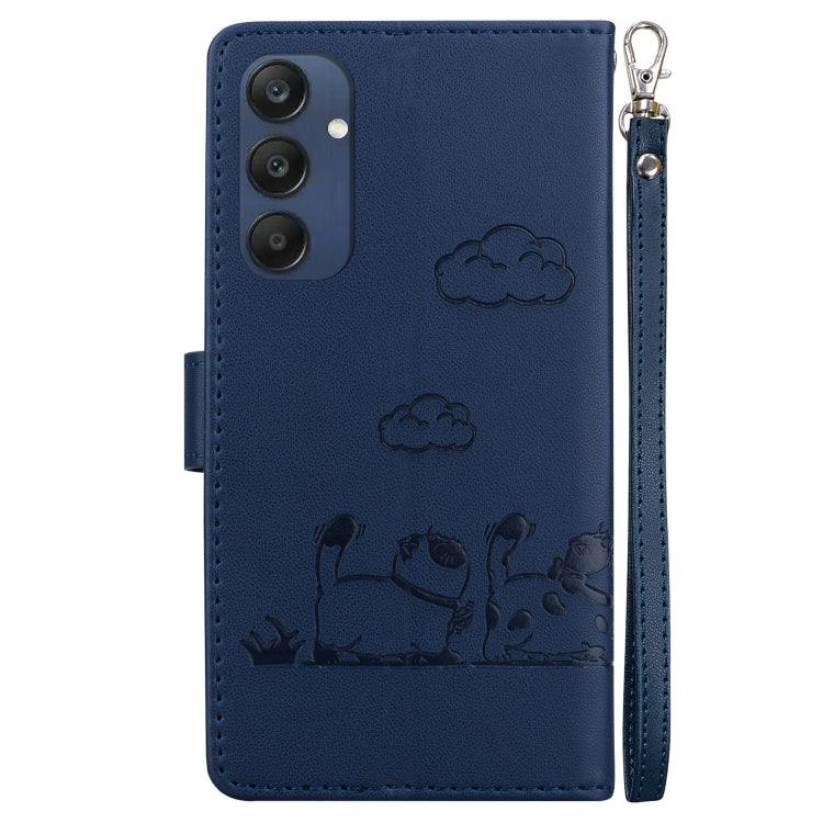 For Samsung Galaxy M35 Cute Cats RFID Leather Phone Case