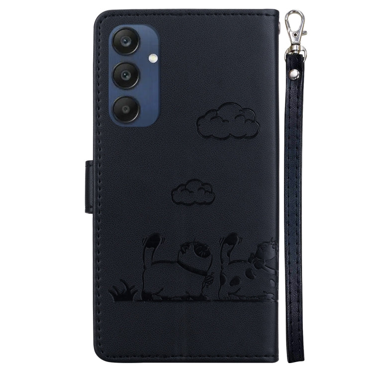 For Samsung Galaxy M35 Cute Cats RFID Leather Phone Case