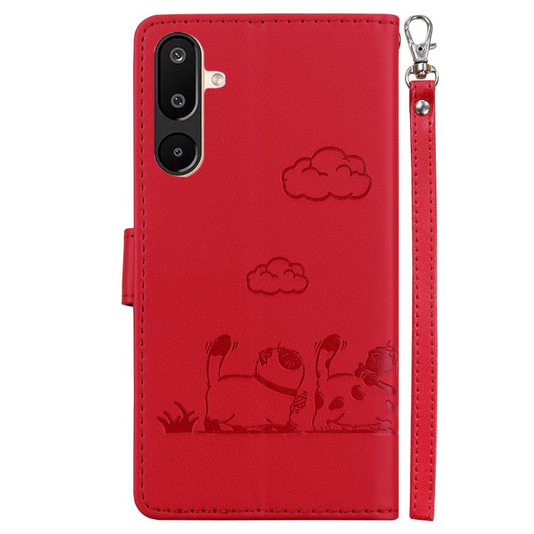 For Samsung Galaxy M16 5G / F16 5G / M36 5G Cute Cats RFID Leather Phone Case