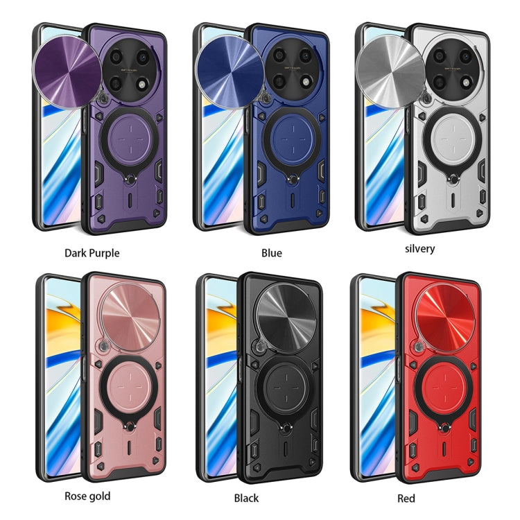For Huawei nova Y91 4G CD Texture Sliding Camshield Magnetic Holder Phone Case