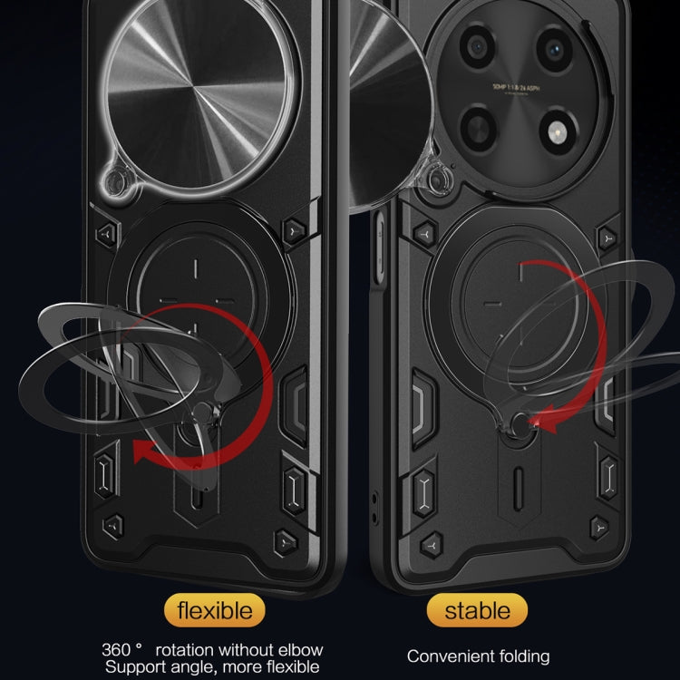 For Huawei nova Y91 4G CD Texture Sliding Camshield Magnetic Holder Phone Case