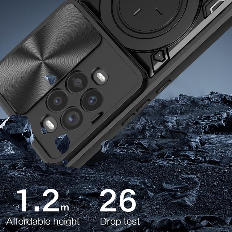 For Huawei nova 13 Pro CD Texture Sliding Camshield Magnetic Holder Phone Case