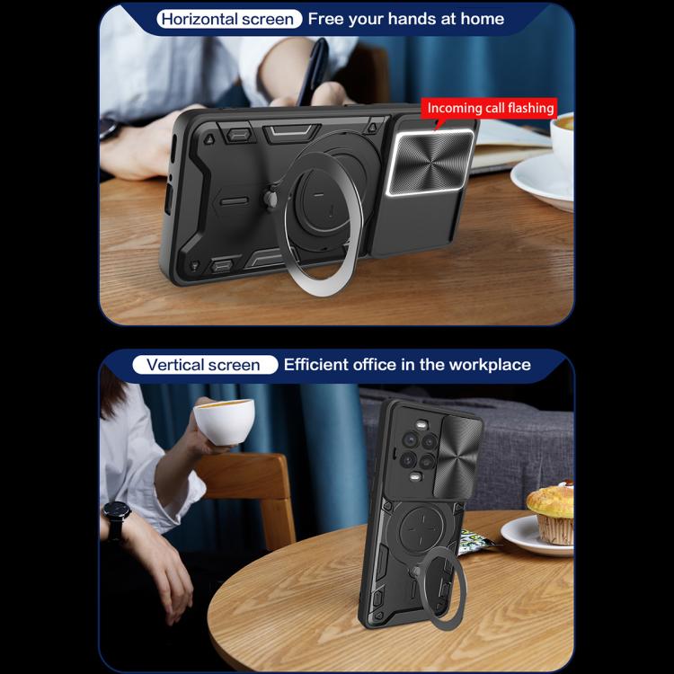 For Huawei nova 13 Pro CD Texture Sliding Camshield Magnetic Holder Phone Case