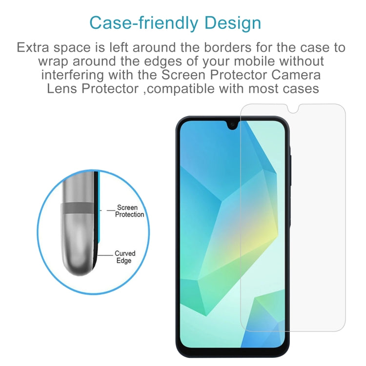 For Samsung Galaxy A16 4G 50pcs 0.26mm 9H 2.5D Tempered Glass Film