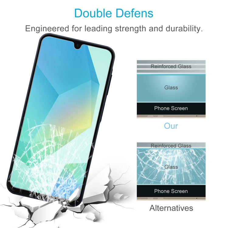 For Samsung Galaxy A16 4G 50pcs 0.26mm 9H 2.5D Tempered Glass Film