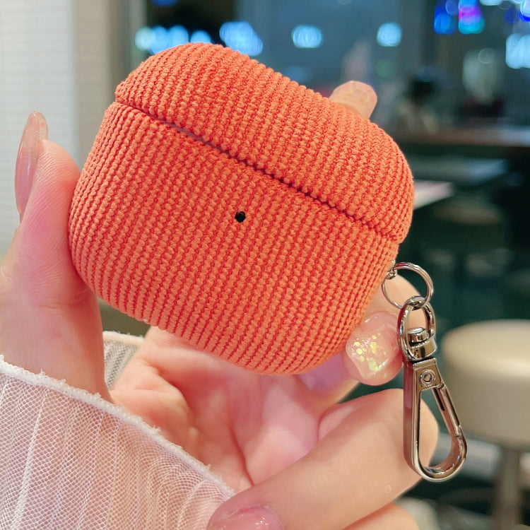For AirPods 3 Corduroy Cloth Pattern Earphone Protective Case