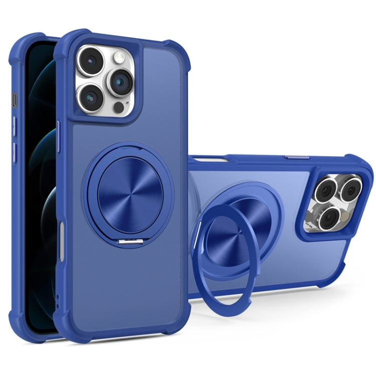 For iPhone 12 Pro Max CD Texture 360 Degree Rotating Holder MagSafe Phone Case