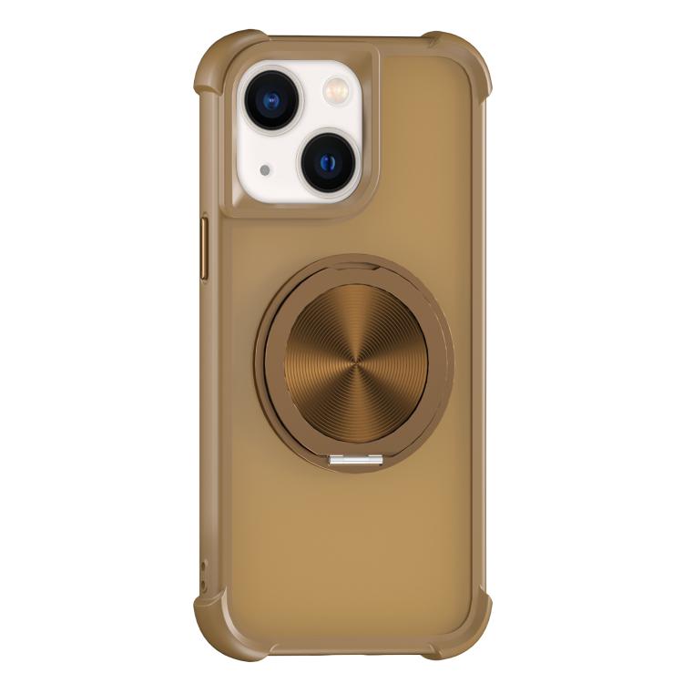 For iPhone 14 / 13 CD Texture 360 Degree Rotating Holder MagSafe Phone Case