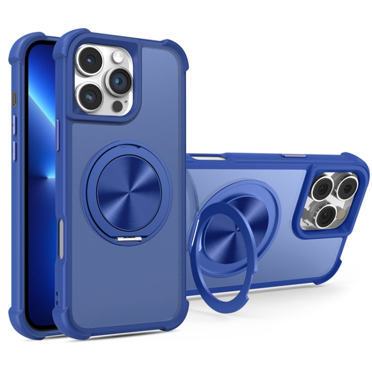 For iPhone 13 Pro CD Texture 360 Degree Rotating Holder MagSafe Phone Case