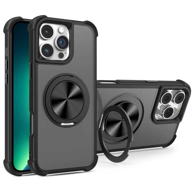 For iPhone 13 Pro Max CD Texture 360 Degree Rotating Holder MagSafe Phone Case