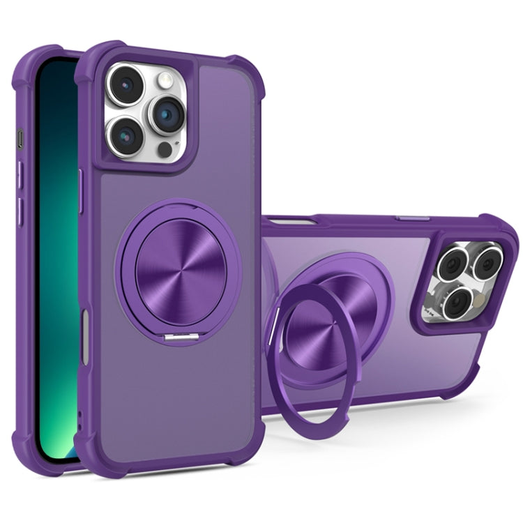 For iPhone 13 Pro Max CD Texture 360 Degree Rotating Holder MagSafe Phone Case