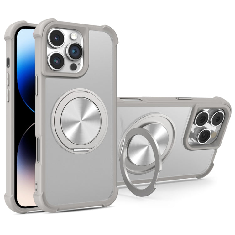For iPhone 14 Pro Max CD Texture 360 Degree Rotating Holder MagSafe Phone Case