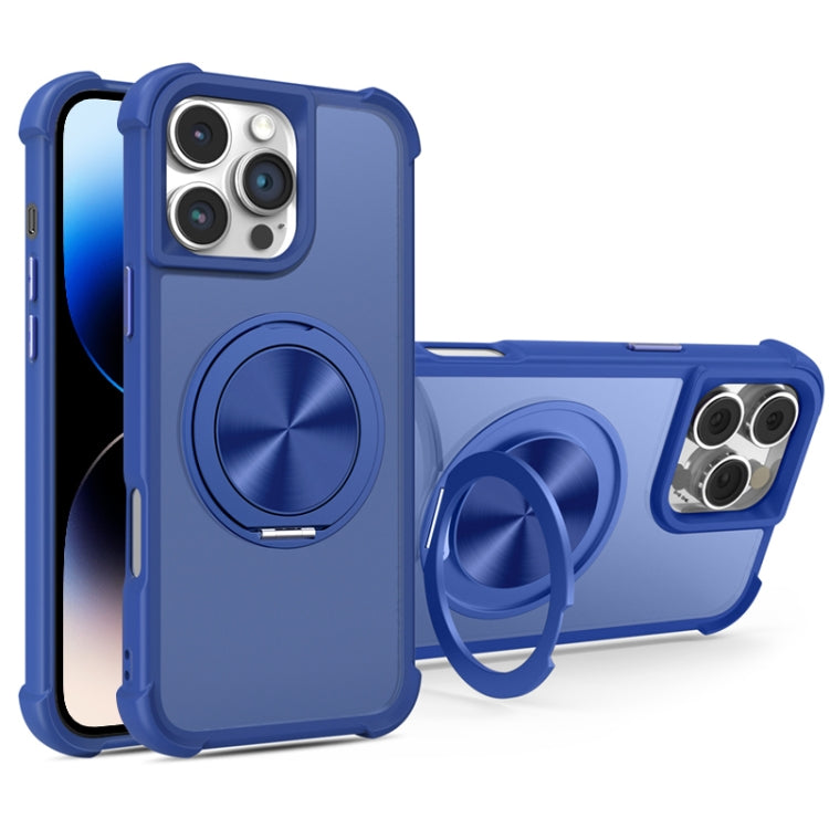 For iPhone 14 Pro Max CD Texture 360 Degree Rotating Holder MagSafe Phone Case