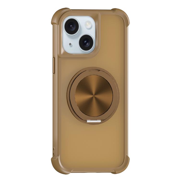 For iPhone 15 CD Texture 360 Degree Rotating Holder MagSafe Phone Case