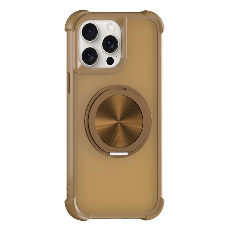 For iPhone 15 Pro CD Texture 360 Degree Rotating Holder MagSafe Phone Case