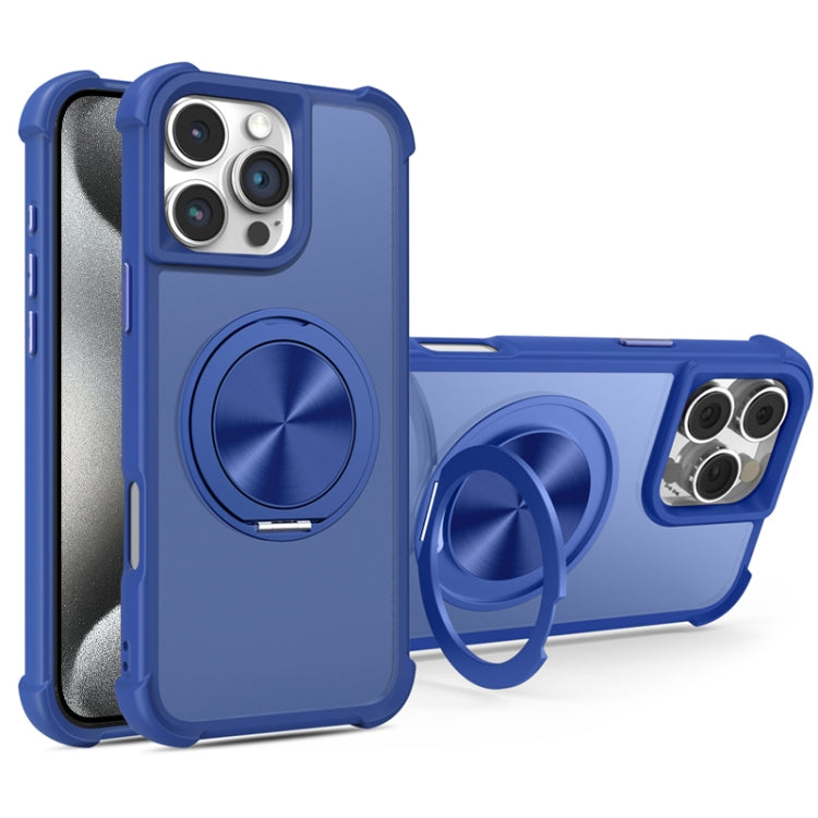 For iPhone 15 Pro Max CD Texture 360 Degree Rotating Holder MagSafe Phone Case