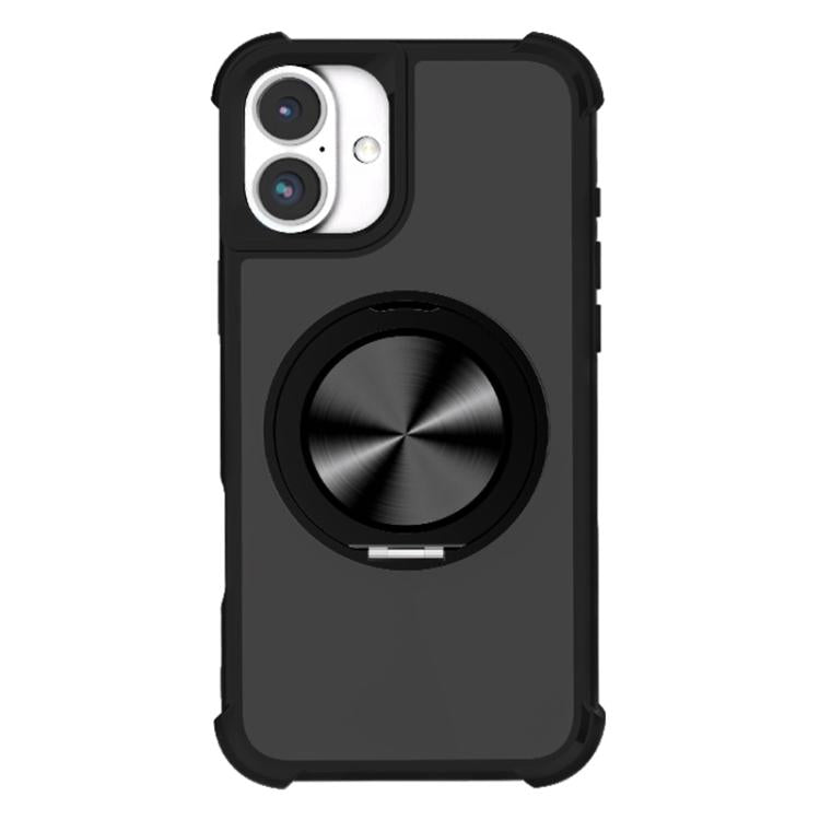 For iPhone 17 CD Texture 360 Degree Rotating Holder MagSafe Phone Case