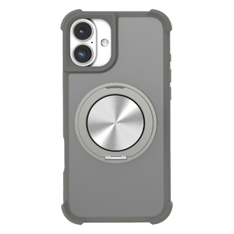 For iPhone 17 CD Texture 360 Degree Rotating Holder MagSafe Phone Case