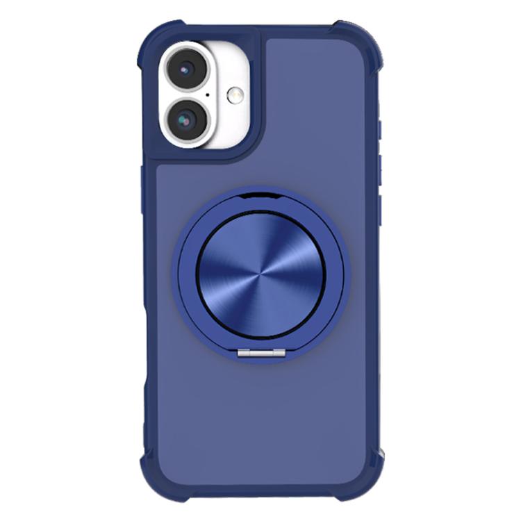 For iPhone 17 CD Texture 360 Degree Rotating Holder MagSafe Phone Case