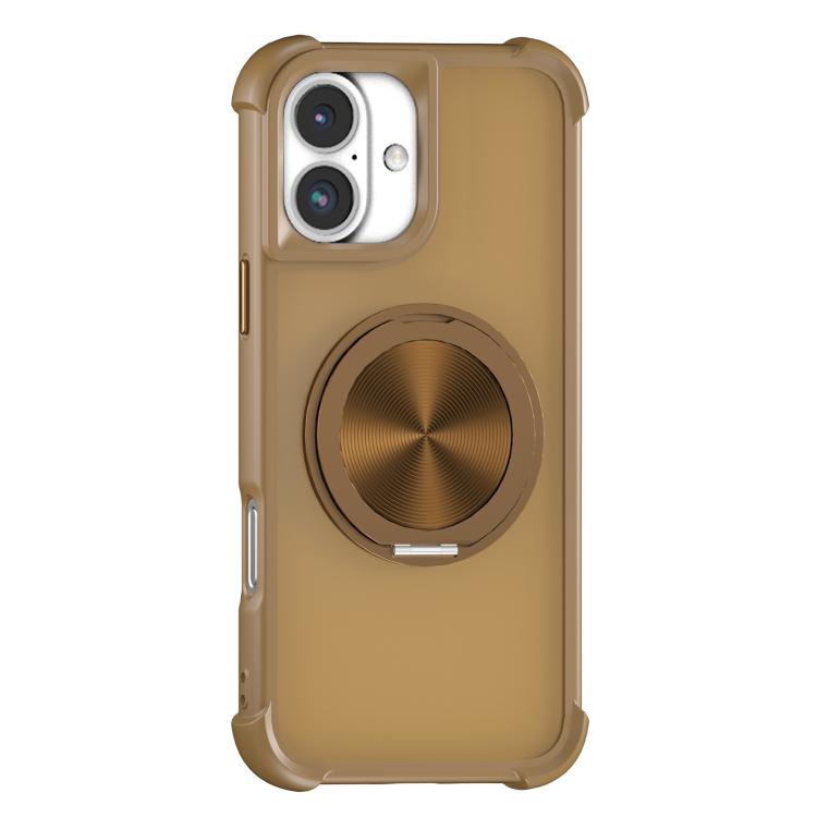 For iPhone 17 CD Texture 360 Degree Rotating Holder MagSafe Phone Case