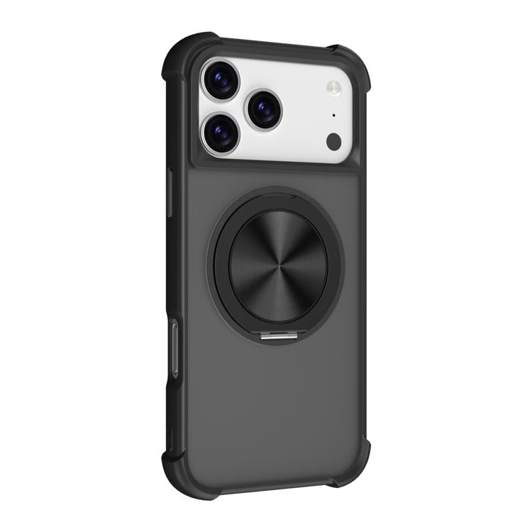 For iPhone 17 Pro Max CD Texture 360 Degree Rotating Holder MagSafe Phone Case