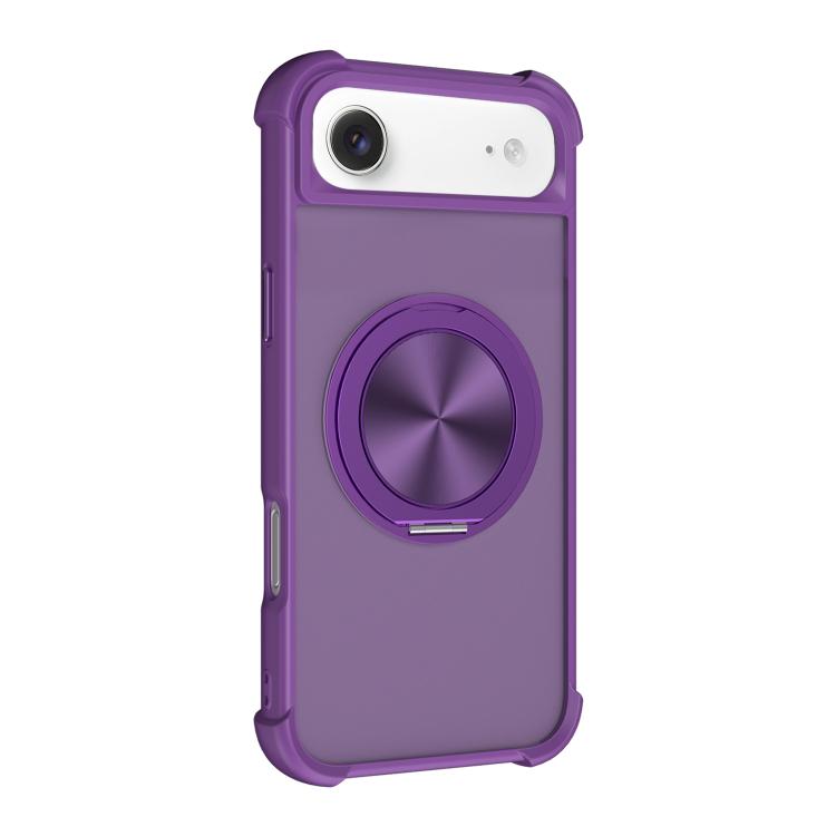 For iPhone Air CD Texture 360 Degree Rotating Holder MagSafe Phone Case