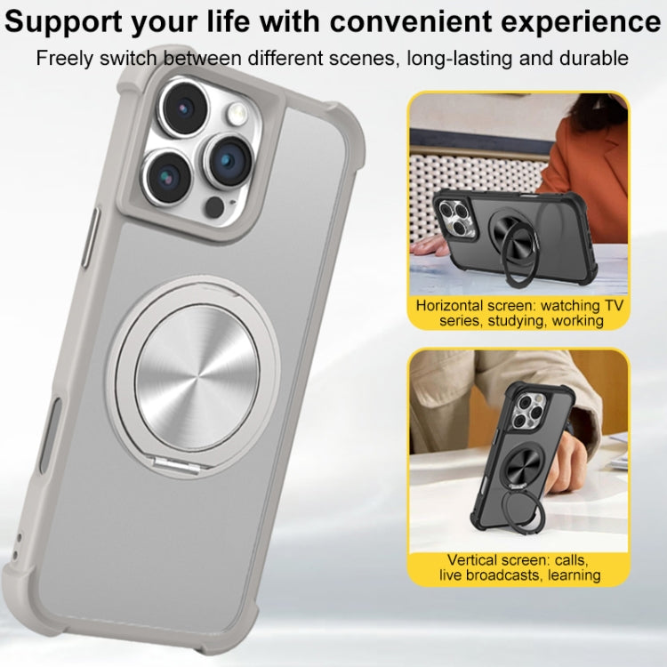 For iPhone 11 CD Texture 360 Degree Rotating Holder MagSafe Phone Case