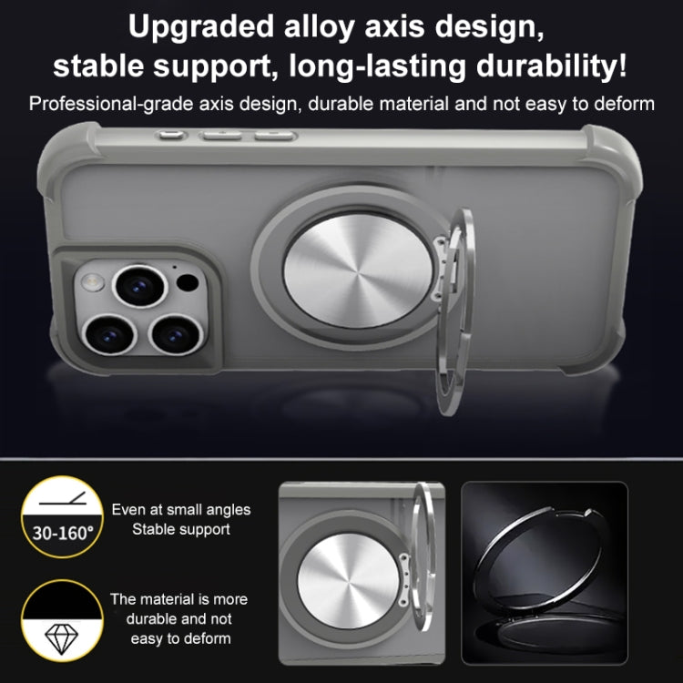 For iPhone 15 CD Texture 360 Degree Rotating Holder MagSafe Phone Case