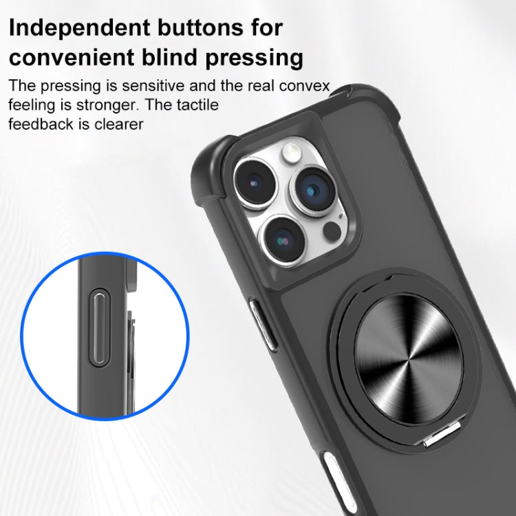 For iPhone 11 CD Texture 360 Degree Rotating Holder MagSafe Phone Case