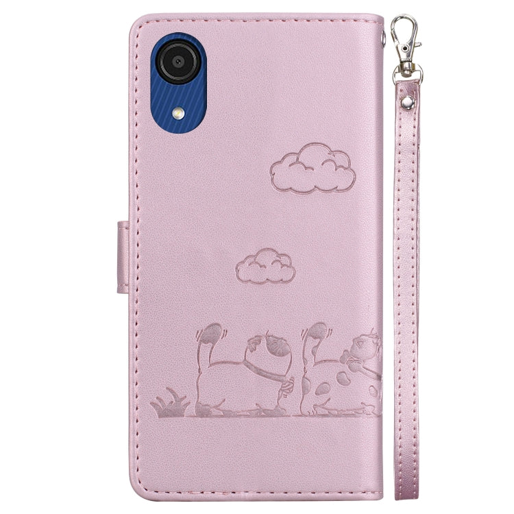 For Samsung Galaxy A03 Core Cute Cats RFID Leather Phone Case