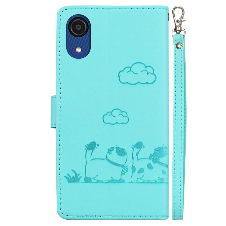 For Samsung Galaxy A03 Core Cute Cats RFID Leather Phone Case
