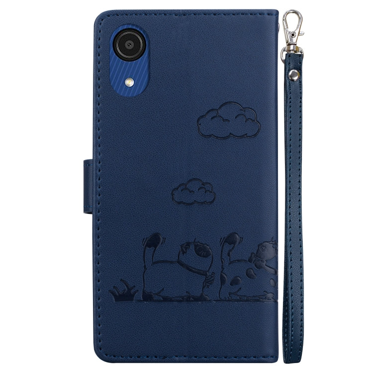For Samsung Galaxy A03 Core Cute Cats RFID Leather Phone Case