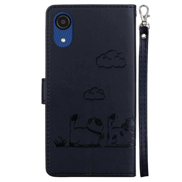 For Samsung Galaxy A03 Core Cute Cats RFID Leather Phone Case