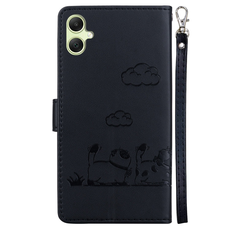 For Samsung Galaxy A05 Cute Cats RFID Leather Phone Case