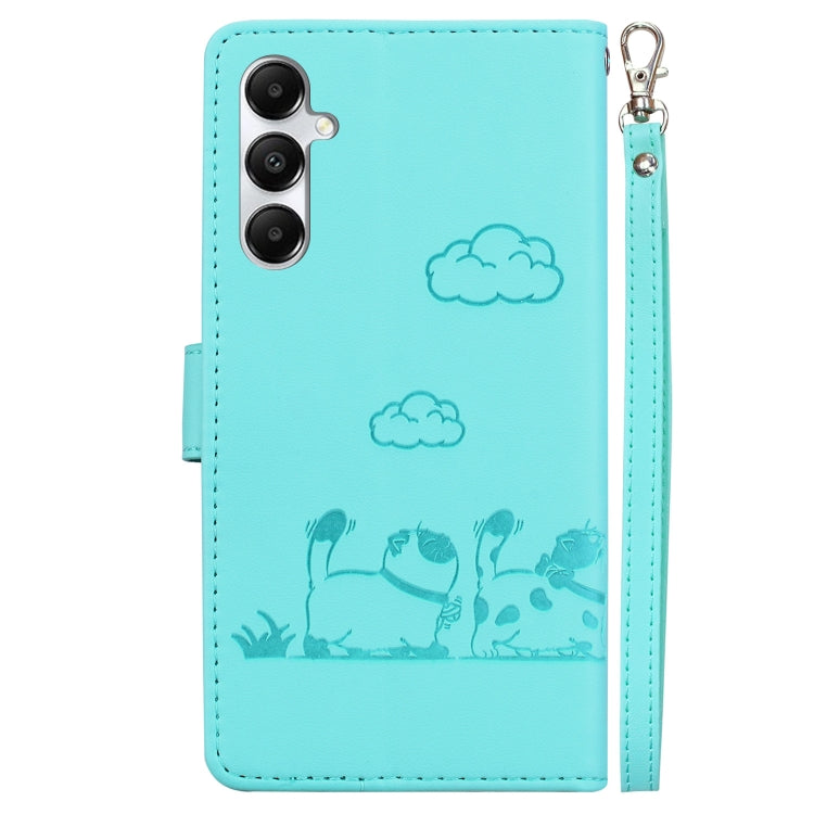 For Samsung Galaxy A05s Cute Cats RFID Leather Phone Case