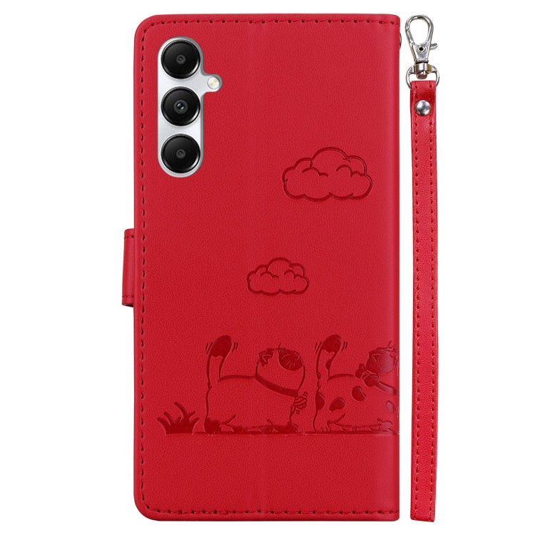 For Samsung Galaxy A05s Cute Cats RFID Leather Phone Case