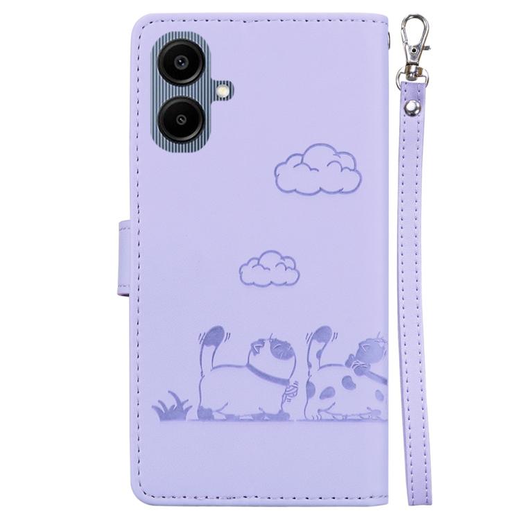 For Samsung Galaxy A07 4G / A06 4G / 5G Cute Cats RFID Leather Phone Case