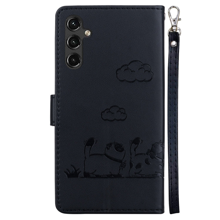 For Samsung Galaxy A14 5G Cute Cats RFID Leather Phone Case