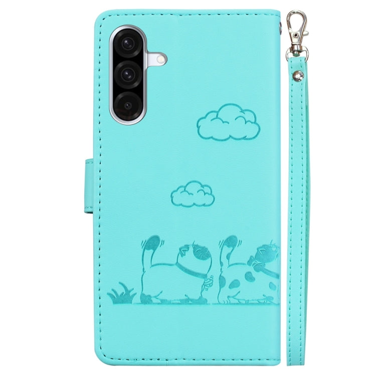 For Samsung Galaxy A26 5G Cute Cats RFID Leather Phone Case