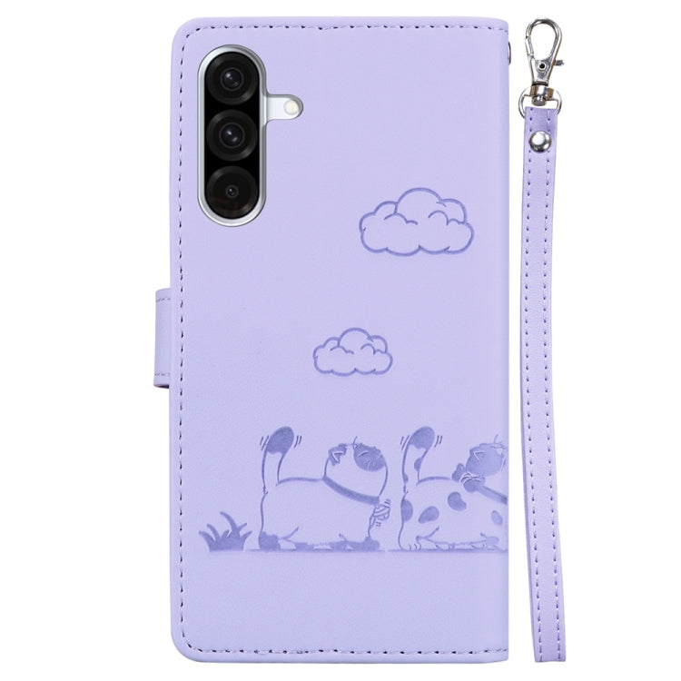 For Samsung Galaxy A26 5G Cute Cats RFID Leather Phone Case