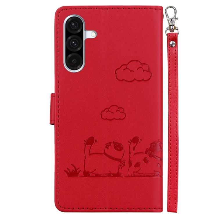 For Samsung Galaxy A26 5G Cute Cats RFID Leather Phone Case