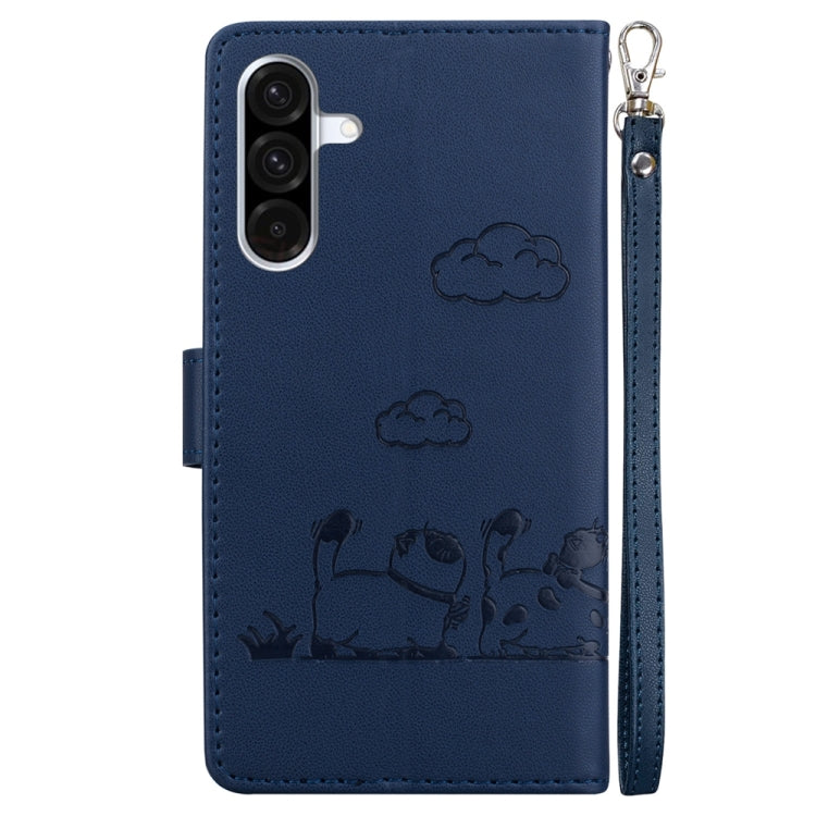 For Samsung Galaxy A56 5G Cute Cats RFID Leather Phone Case