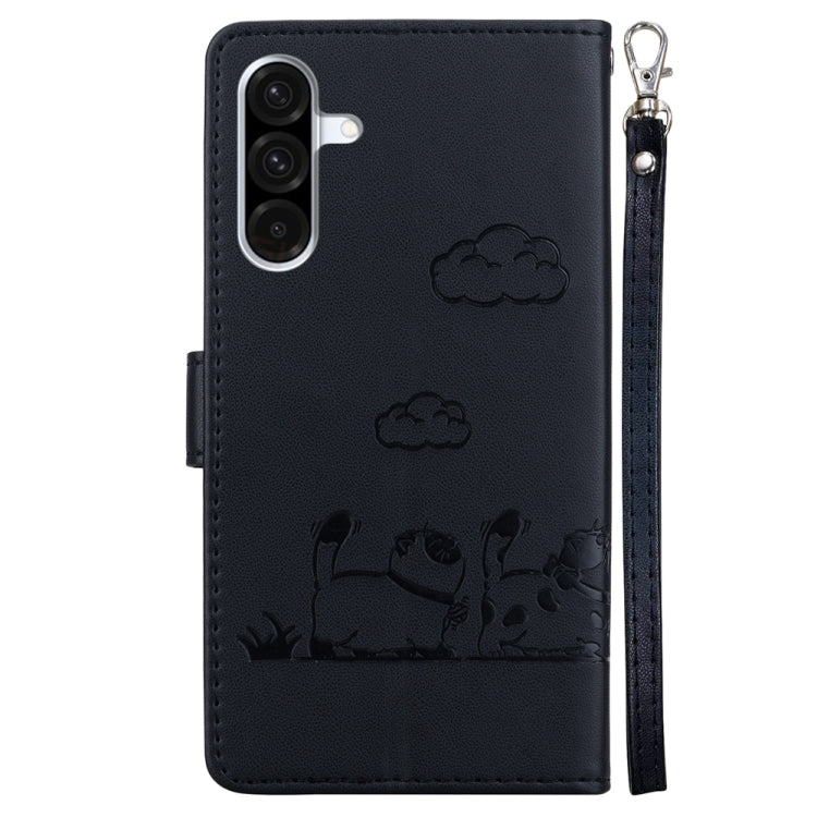 For Samsung Galaxy A56 5G Cute Cats RFID Leather Phone Case