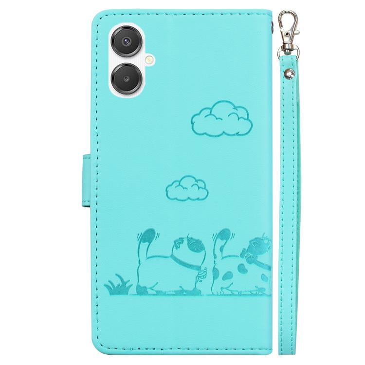 For Samsung Galaxy A25 5G / A25e JP Edition Cute Cats RFID Leather Phone Case