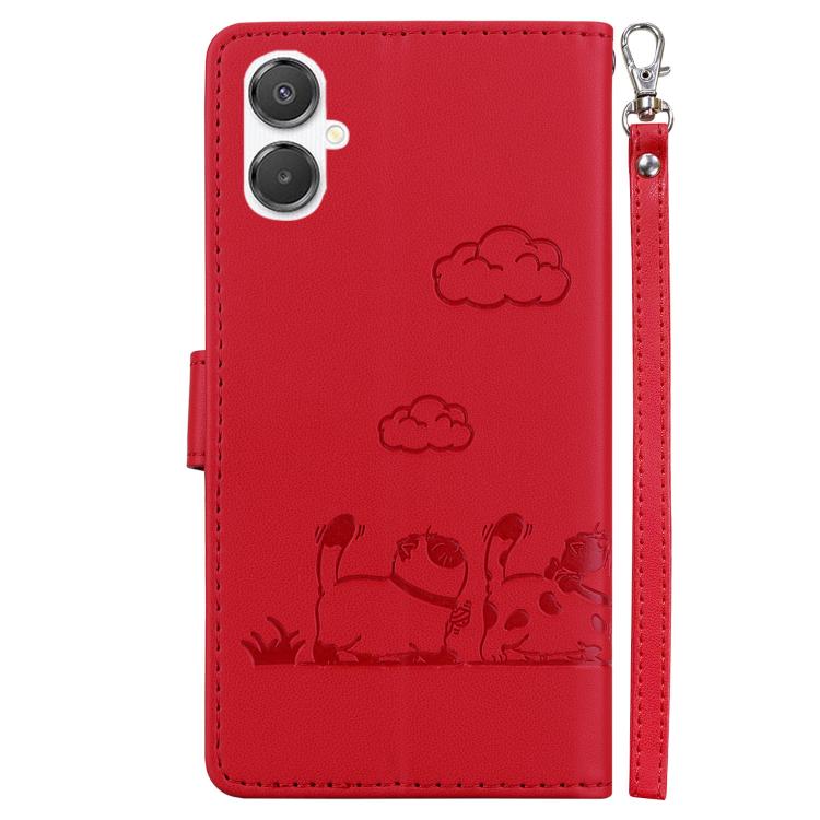 For Samsung Galaxy A25 5G / A25e JP Edition Cute Cats RFID Leather Phone Case