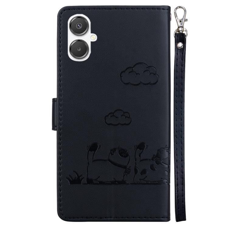 For Samsung Galaxy A25 5G / A25e JP Edition Cute Cats RFID Leather Phone Case