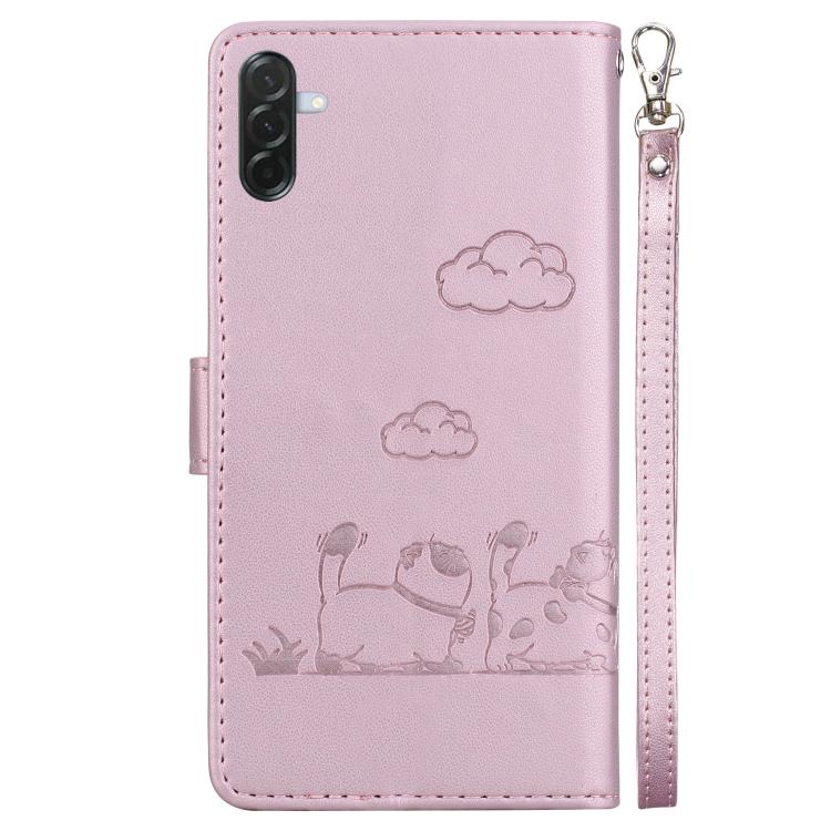 For Samsung Galaxy A37 5G / A36 5G Cute Cats RFID Leather Phone Case